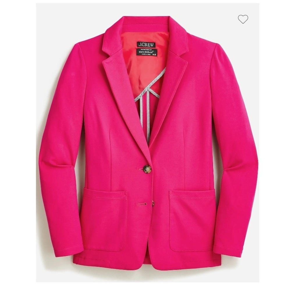 J.Crew Pink Mario Bellucci Italian Fabric Blazer Jacket NEW Womens 4